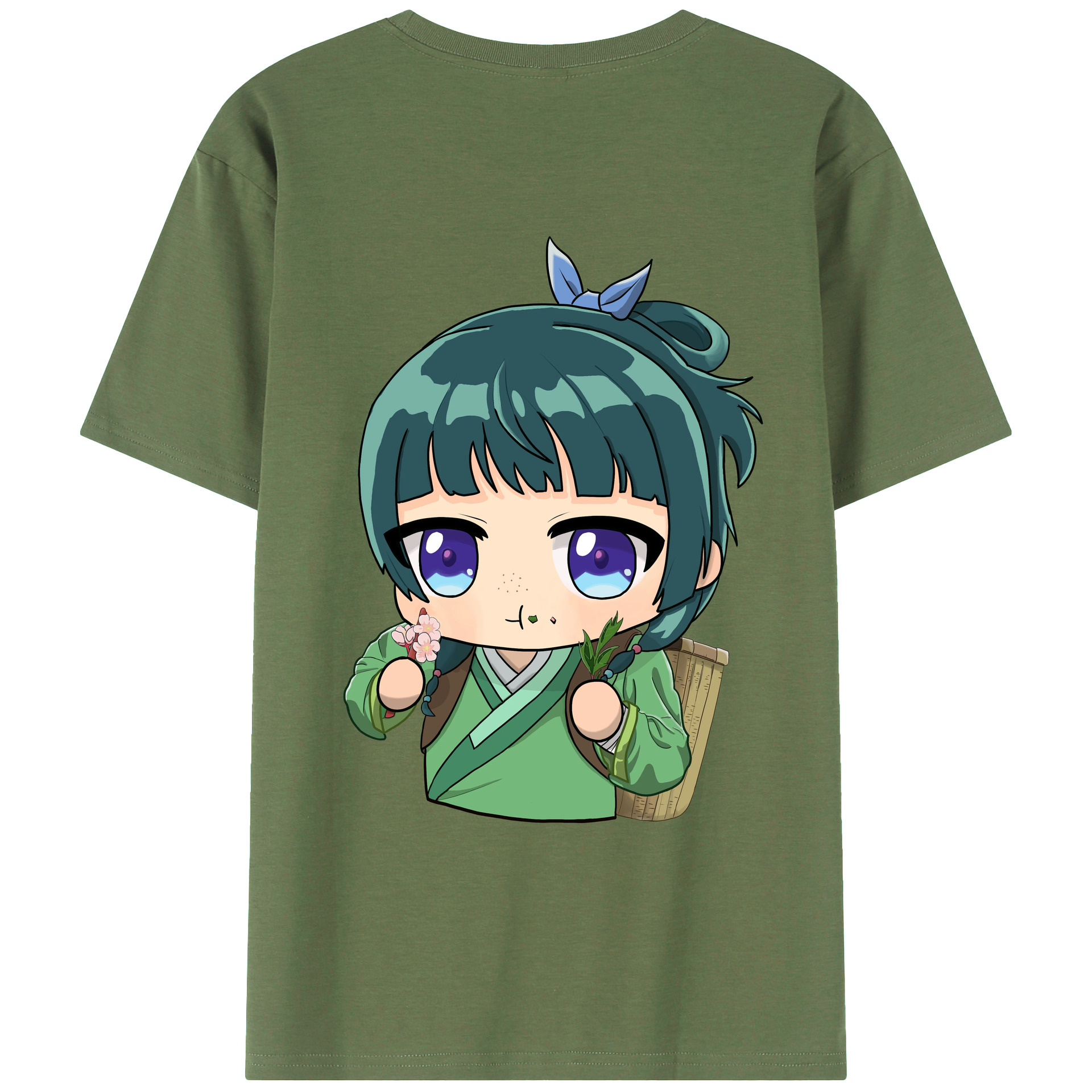 （画像用） 薬屋のひとりごと The Apothecary Diaries 綿100％ メンズ半袖Tシャツ（バックプリント） 通気性